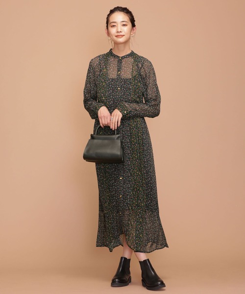 「NE QUITTEZ PAS!」 長袖ワンピース FREE ブラウン レディース_画像5