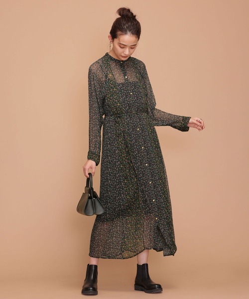 「NE QUITTEZ PAS!」 長袖ワンピース FREE ブラウン レディース_画像6