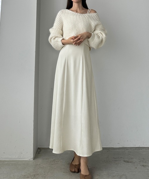 「Louere」 コンビワンピース MEDIUM アイボリー レディース_画像6