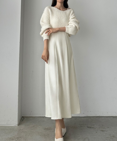 「Louere」 コンビワンピース MEDIUM アイボリー レディース_画像8