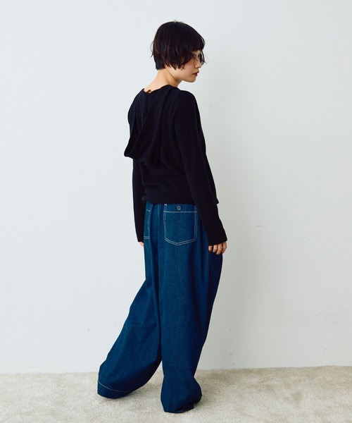 「Crisp」 長袖ニット FREE グレー レディース_画像4