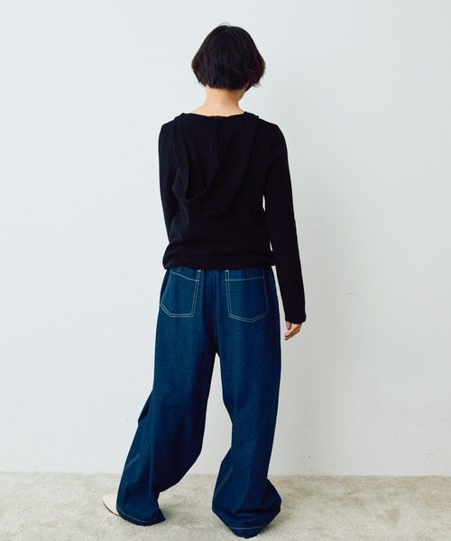 「Crisp」 長袖ニット FREE グレー レディース_画像5