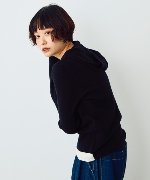 「Crisp」 長袖ニット FREE グレー レディース_画像6