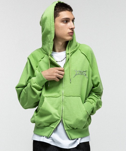 ASPARAGUS パーカー（フーディ） XL 緑色 ◇XLARGE(エクストララージ)XLARGE ロゴプルパーカー◇[品番