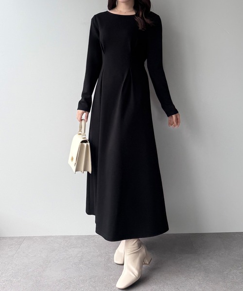 「mipiarl」 長袖ワンピース SMALL チャコール レディース_画像3