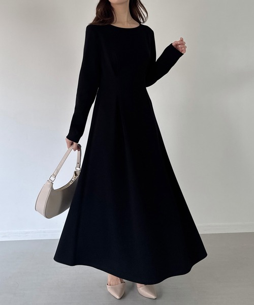 「mipiarl」 長袖ワンピース SMALL チャコール レディース_画像4