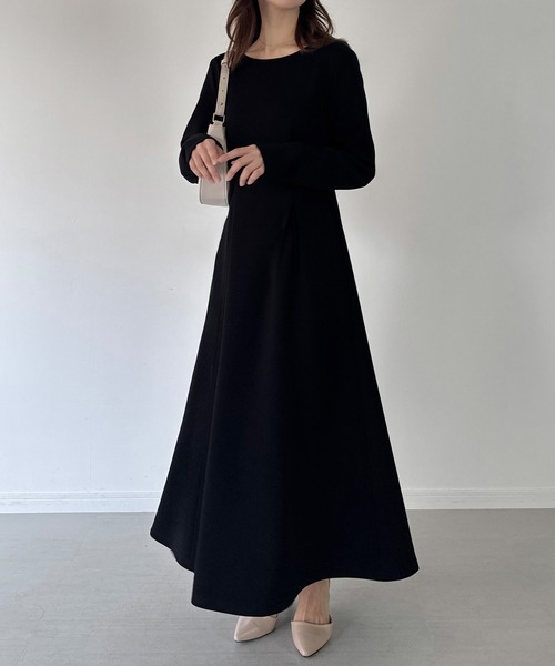 「mipiarl」 長袖ワンピース SMALL チャコール レディース_画像5