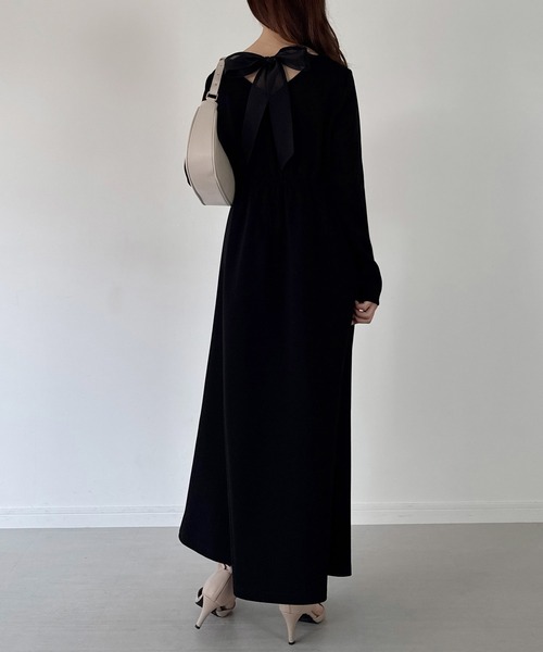 「mipiarl」 長袖ワンピース SMALL チャコール レディース_画像6