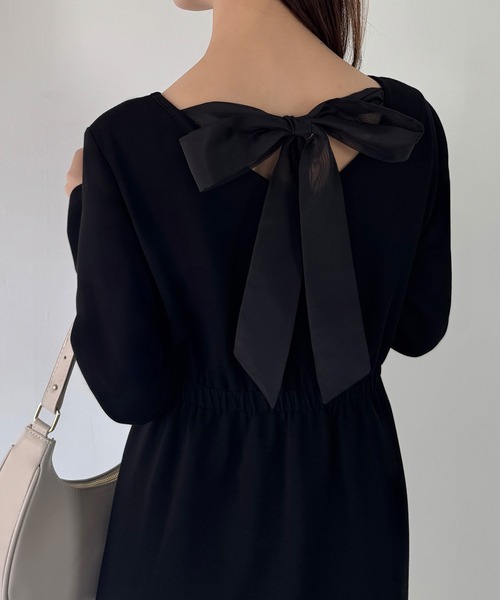 「mipiarl」 長袖ワンピース SMALL チャコール レディース_画像8