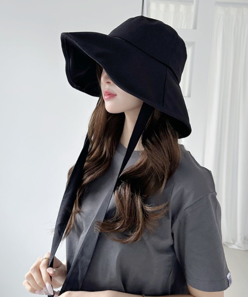 Ada. 帽子 ハット リボン付き つば広 ハット レディース : ZOZOTOWN