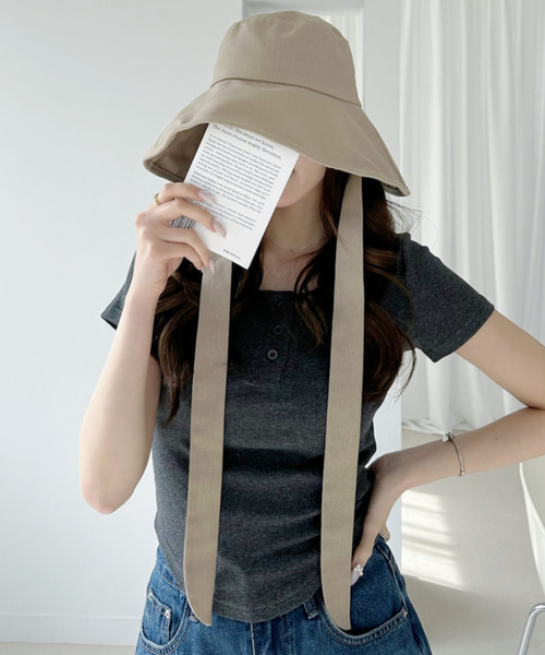 Ada. 帽子 ハット リボン付き つば広 ハット レディース : ZOZOTOWN