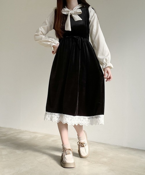 Nana ワンピース ベロアガーリーワンピース : ZOZOTOWN Yahoo!店