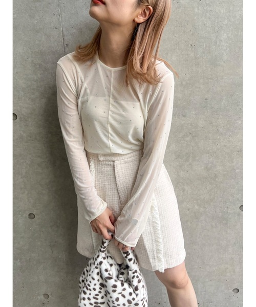 「JUMELLE」 長袖カットソー FREE アイボリー レディース_画像8