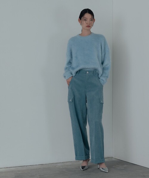 「GALLEST」 長袖ニット 38 ライトグレー レディース_画像2