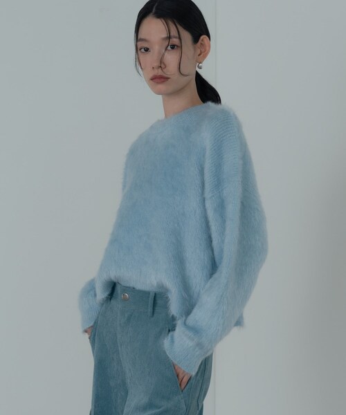 「GALLEST」 長袖ニット 38 ライトグレー レディース_画像6