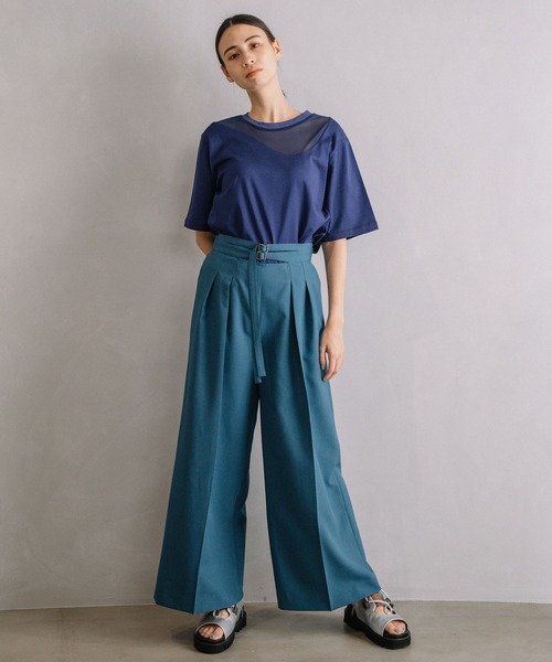 「MARECHAL TERRE」 半袖カットソー MEDIUM ブラック レディース_画像4