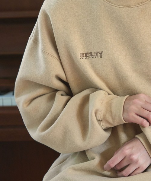 「KELTY」 スウェットカットソー M グレイッシュベージュ レディース_画像6