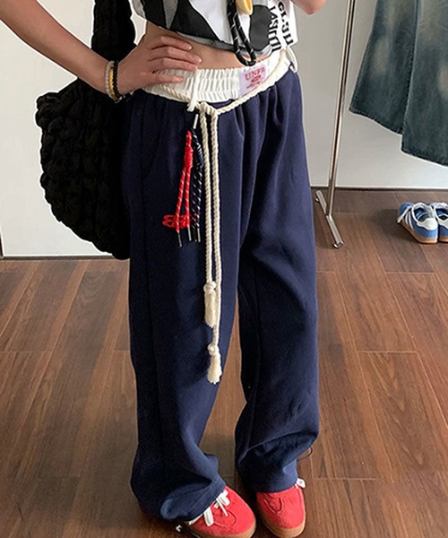 「MEMECLE」 スウェットパンツ L オートミール レディース_画像5