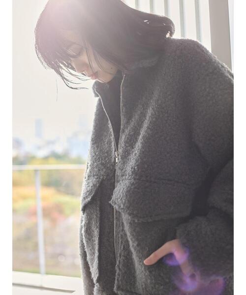「Samansa Mos2 blue」 ブルゾン F チャコールグレー レディース_画像8