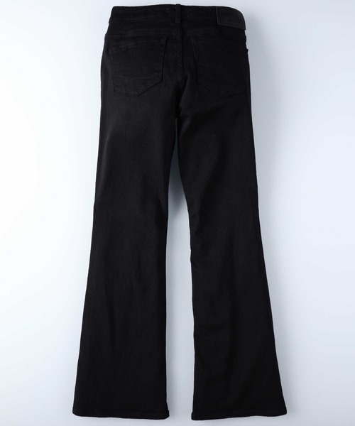 「SOMETHING」 ブーツカットデニムパンツ 26inch ブラック レディースの画像