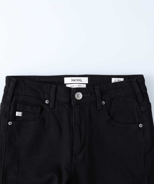 「SOMETHING」 ブーツカットデニムパンツ 26inch ブラック レディースの画像