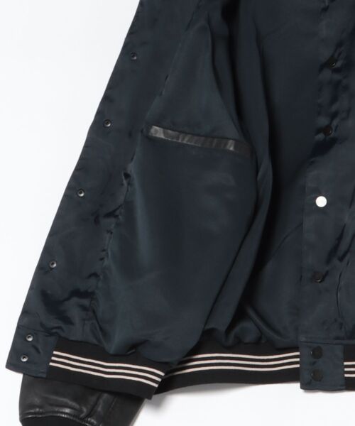ma1 ma-1 TAISHI LEATHER VARSITY BOMBER JACKET | TAISHI レザー バーシティ ボンバー ジャケットの画像