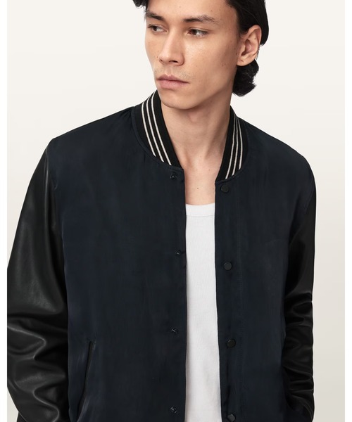 ma1 ma-1 TAISHI LEATHER VARSITY BOMBER JACKET | TAISHI レザー バーシティ ボンバー ジャケットの画像