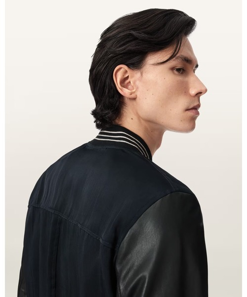 ma1 ma-1 TAISHI LEATHER VARSITY BOMBER JACKET | TAISHI レザー バーシティ ボンバー ジャケットの画像