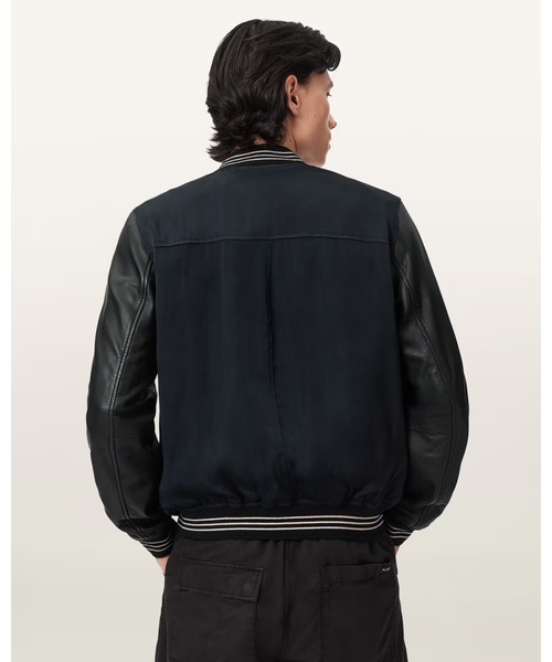 ma1 ma-1 TAISHI LEATHER VARSITY BOMBER JACKET | TAISHI レザー バーシティ ボンバー ジャケットの画像