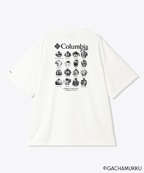 新品未使用品　当時物　童夢　本付き　抽選応募者限定　オリジナル公式Tシャツ Columbia（コロンビア） tシャツ 限定展開 ガチャピン・ムック