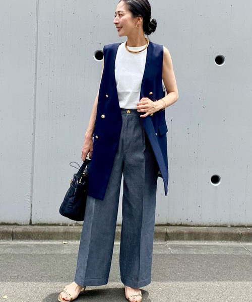 「journal standard L'essage」 パンツ 38 ブルー レディースの画像