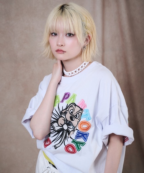 GALFY（ガルフィー） tシャツ GALFY-おしゃぶりワンワンカラフルロゴ