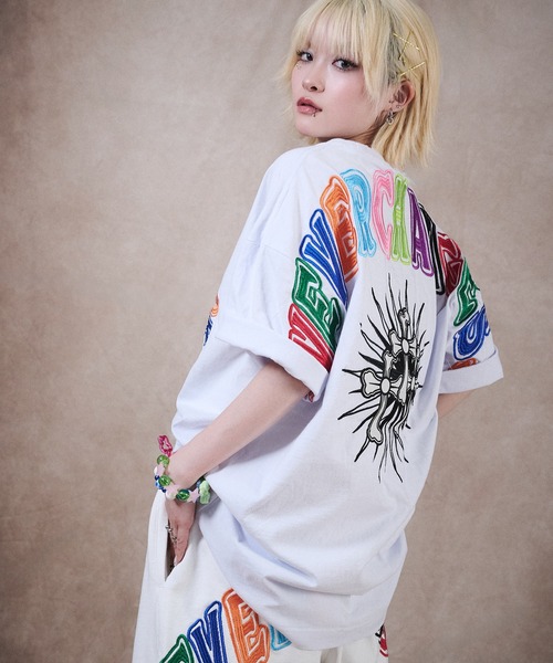 GALFY（ガルフィー） tシャツ GALFY-おしゃぶりワンワンカラフルロゴ