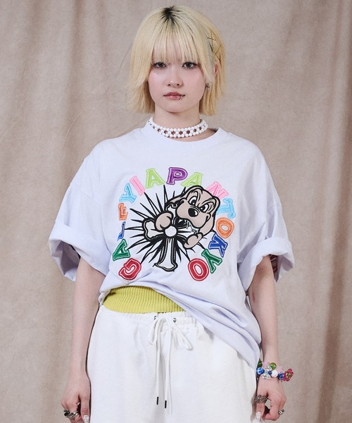 GALFY（ガルフィー） tシャツ GALFY-おしゃぶりワンワンカラフルロゴ