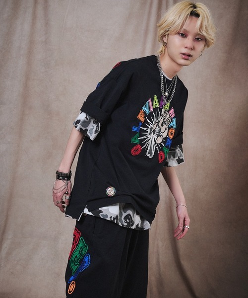 GALFY（ガルフィー） tシャツ GALFY-おしゃぶりワンワンカラフルロゴ