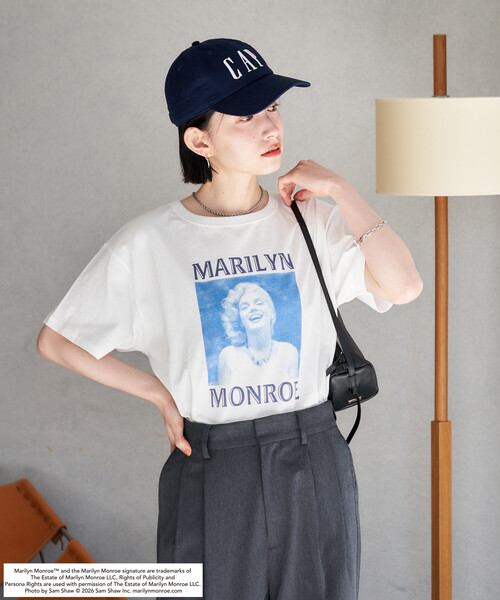 マリリン・モンロー Tシャツ Lサイズ RATS - MONROE TEE (WHITE) / マリリンモンロー プリント Tシャツ