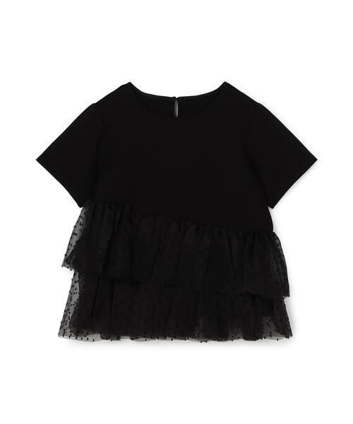 tシャツ チュールティアードカットソー レディースの画像