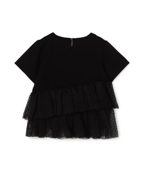 tシャツ チュールティアードカットソー レディースの画像