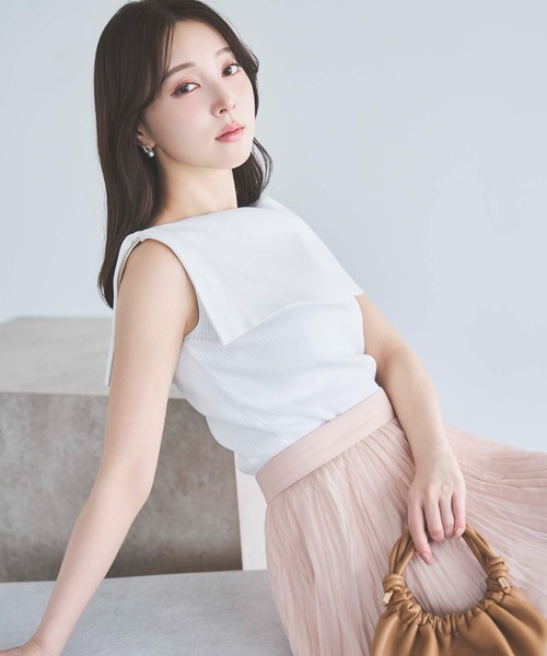 NOELA（ノエラ） ニット セーター 2WAYドレープノースリリブニット