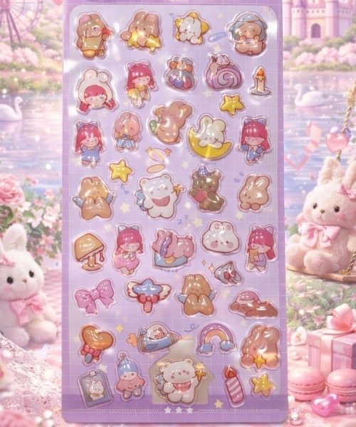 FLANEEK. ステッカー 女の子ぷっくりエアーシール : ZOZOTOWN Yahoo!店