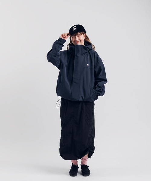 「MUHET」 マウンテンパーカー X-LARGE ネイビー レディース_画像2