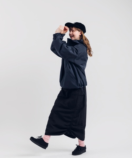 「MUHET」 マウンテンパーカー X-LARGE ネイビー レディース_画像4