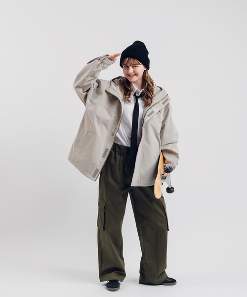 「MUHET」 マウンテンパーカー X-LARGE ネイビー レディース_画像8