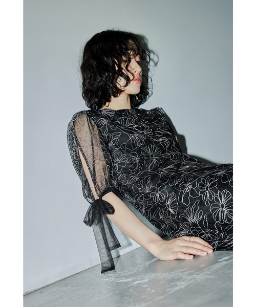 「niana」 7分袖ワンピース M モカ レディースの画像