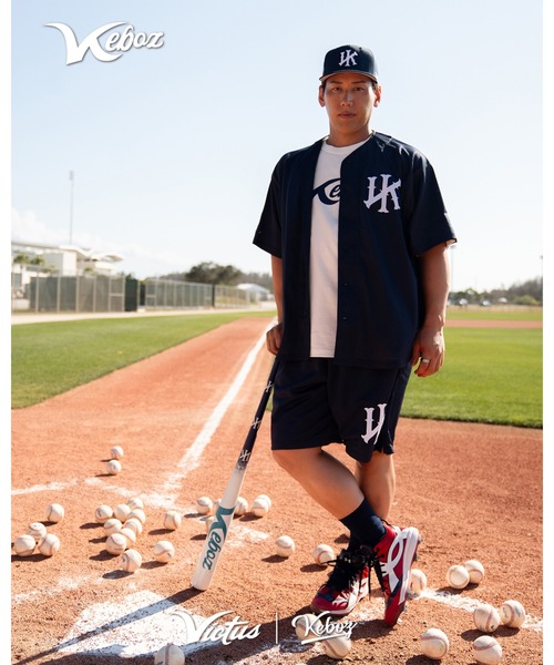 KEBOZ（ケボズ） シャツ VICTUS × KEBOZ MESH BASEBALL JERSEY メンズ