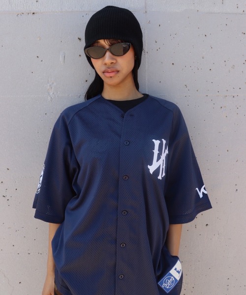 KEBOZ（ケボズ） シャツ 半袖 VICTUS × KEBOZ MESH BASEBALL JERSEY