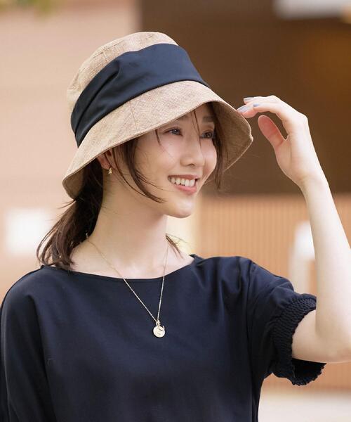 UNTITLED（アンタイトル） 帽子 ハット 「遮熱」ギャザーリボンHAT