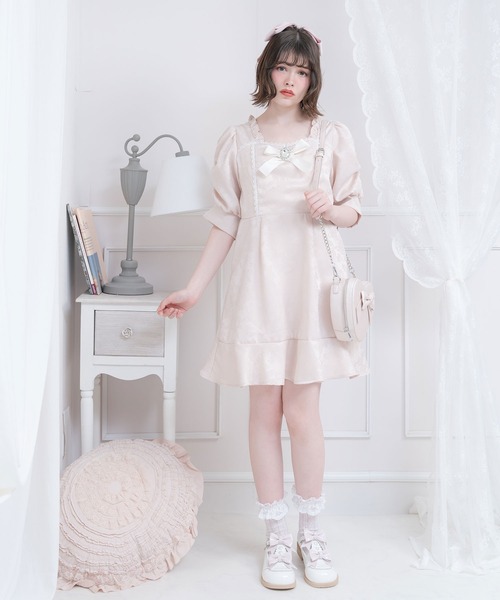 「DearMyLove」 7分袖ワンピース X-LARGE ベージュ レディース_画像3