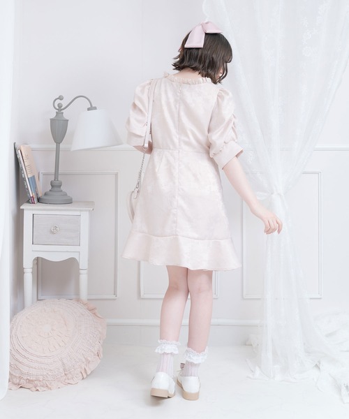 「DearMyLove」 7分袖ワンピース X-LARGE ベージュ レディース_画像4