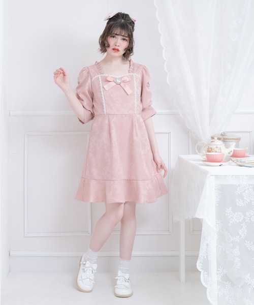 「DearMyLove」 7分袖ワンピース X-LARGE ベージュ レディース_画像7
